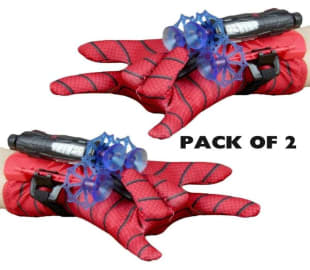 Spiderman Web Shooter Launcher Wrist Gloves Toys Gift for Kids, Boys & Girls ( pack of 2 )