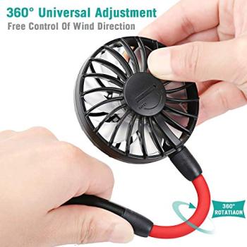 Hands-Free Neckband Fan,Hand Free Personal Fan,Headphone Design Wearable Portable