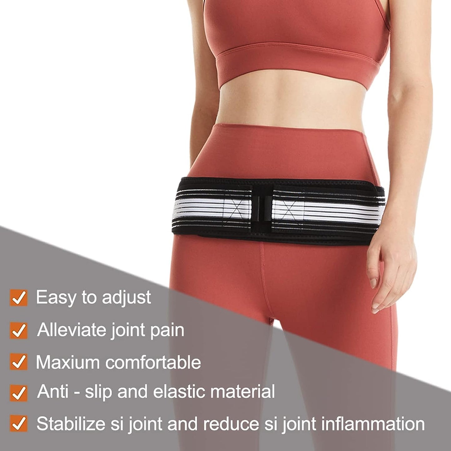 Instant Relief for Sciatica, Pelvic, Lower Back, Lumbar and Leg Pain | SI Joint Support for Women and Men | Anti-Slip Sciatic Nerve Brace